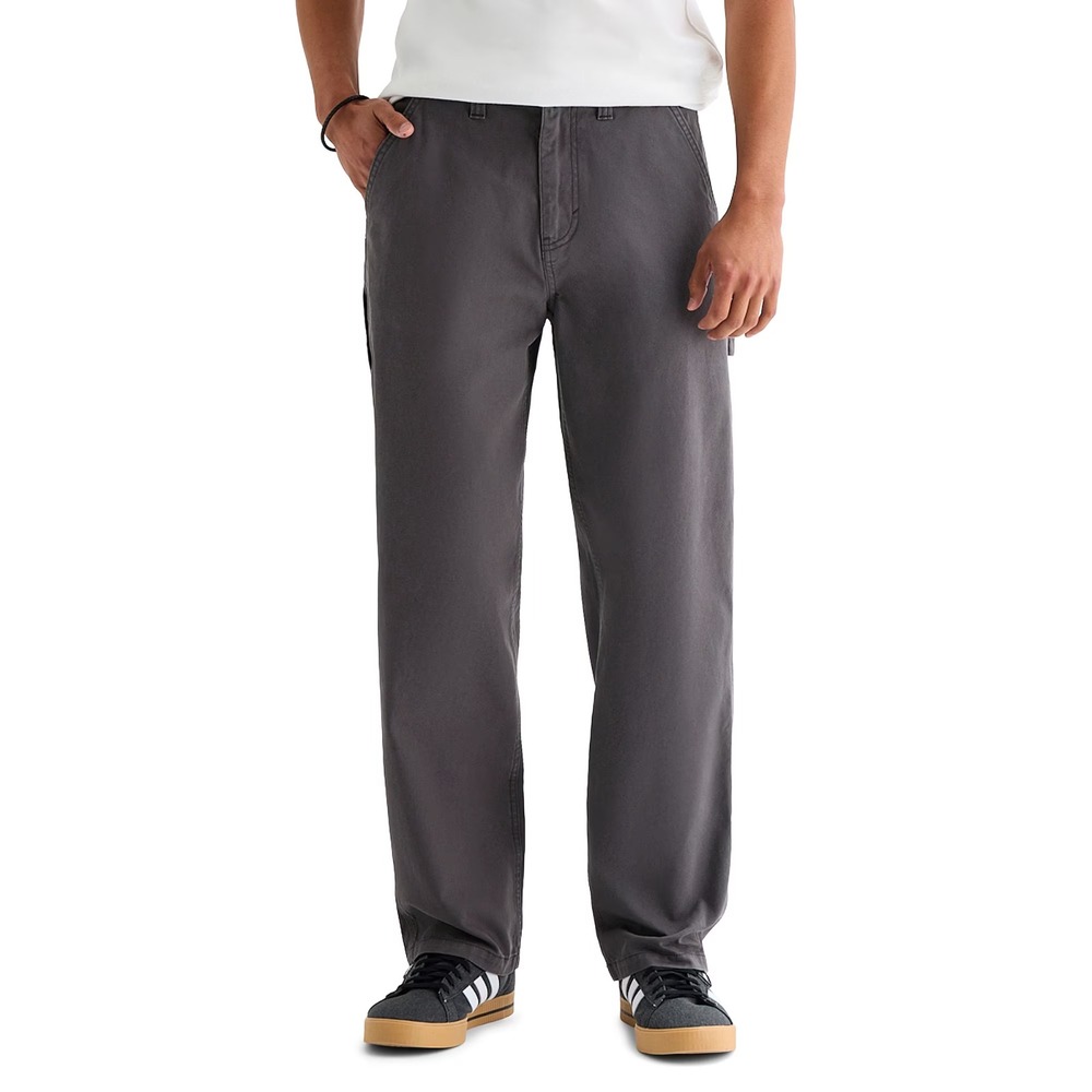 Aeropostale Mens Carpenter Pant Size M Charcoal Gray Cotton Canvas Relaxed Fit